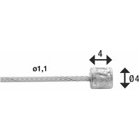 Velo Store - UK Transmission cable 1x19 stainless steel wires ø1,1mm with head n ø4x4 Elvedes | Extra 10% off with Subscription, Postage £16.79 to UK Fedex.