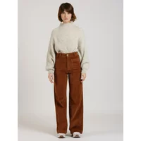 Weite Jeans Damen F.A.M. Paris Fauve