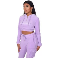 Short velour hoodie for women Project X Paris