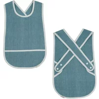 Crossed bib for kids Fabelab Chambray Spruce