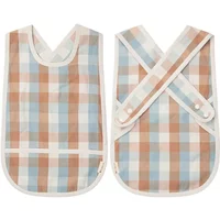 Crossed bib for kids Fabelab Cottage Checks
