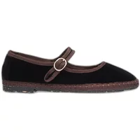Velours Ballerinas mit Schnallenverschluss für Damen Flabelus Mary Jane