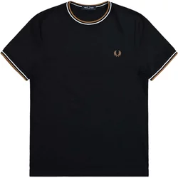 Contrast Trim Double Stripe T-Shirt Fred Perry