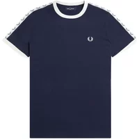 T-Shirt mit kontrastfarbenen Bündchen und Streifen Fred Perry