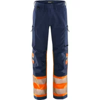Class 1 high visibility work trousers Fristads Green 2647 GSTP