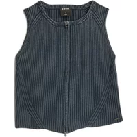 Pull mit vollem Reißverschluss ohne Ärmel Damen G-Star 2 Way Washed Slim