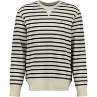 Sweatshirt à col rond en maille gaufrée rayée Gant