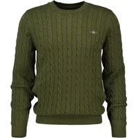 Pull col rond en maille de coton torsadée Gant