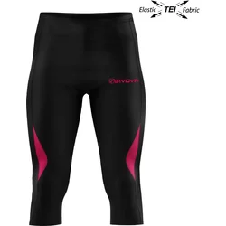 Givova Running Pinocchietto Nero/Fuxia Fluo Tg. M Givova Running Pinocchietto Nero/Fuxia Fluo Tg. M