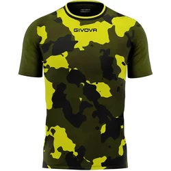 Givova Shirt Army Interlock Verde Militare/Giallo Fluo Tg. M