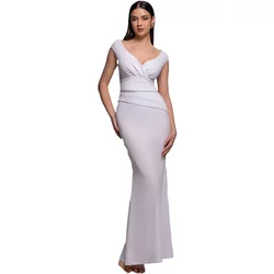 Pleated Dress For Women Goddiva Bardot Maxi