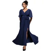 Schmetterlingsärmel Wickelkleid Damen Goddiva Maxi