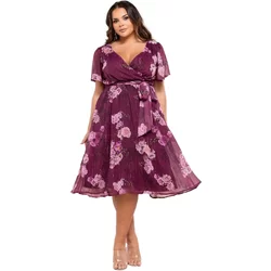 Wrap Dress For Women Goddiva Floral Midi