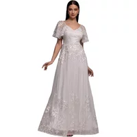 Spitzenbesticktes Kleid Damen Goddiva Maxi