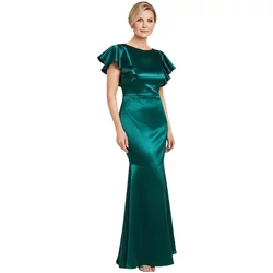 Women’S Long Sleeve Mermaid Satin Fitted Dress Goddiva