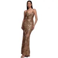 Lange Kleid mit gekreuzten Trägern Damen Goddiva