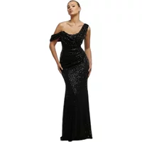 Eng anliegendes Kleid für Damen Goddiva Sequin Cowl One