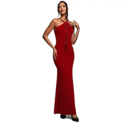 Women's Long Swim Neckline Dress Goddiva