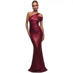 Women's Long Sequin Bodycon Evening Dress Goddiva