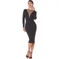 Midikleid mit Wasserfallausschnitt Damen Goddiva