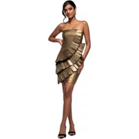 Plissierte Schmalkleid aus Scuba-Crêpe für Damen Goddiva