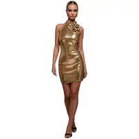 Glitzerndes, figurbetontes, rückenfreies Kleid Damen Goddiva