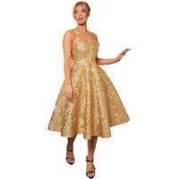 Plissee-Kleid für Damen Goddiva A-line Midi