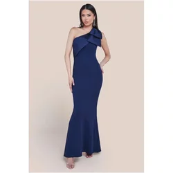 Women's Tight Dress Goddiva Bow Scuba Crepe