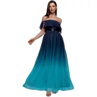 Wickelkleid Damen Goddiva Bardot Frill A-line