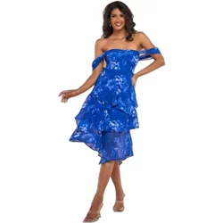 Women's Dress Goddiva Bardot Asymmetric Handkerchief Women's Dress Goddiva Bardot Asymmetric Handkerchief