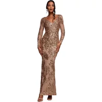 Kleid Damen Goddiva Sequin Leaf