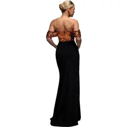 Sequin Bustier Dress Women Goddiva Scuba