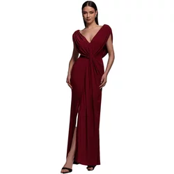 Women's Plunge Dress Goddiva Mermaid Draped