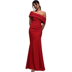 Asymmetrical Pleated Maxi Bodycon Dress With Bardot Shoulder Women Goddiva Asymmetrical Pleated Maxi Bodycon Dress With Bardot Shoulder Women Goddiva
