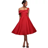 Asymmetrisches Wickelkleid Damen Goddiva Midi