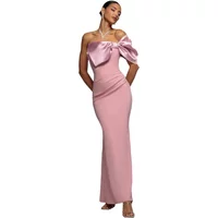 Satinartige Schmale Kleid mit Off-Shoulder für Damen Goddiva Maxi