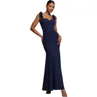 Satin-Velours Kleid Damen Goddiva Maxi