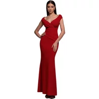 Kleid Damen Goddiva Bardot Maxi