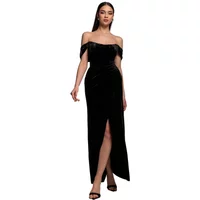 Samt-Corsettkleid für Damen Goddiva Maxi