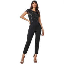 Women's Jumpsuit Goddiva Tassel Sequin
