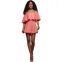 Kleid Damen Goddiva Skater Playsuit