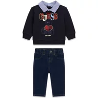 Active Top Set with Oxford Trousers Baby Boy Guess