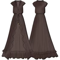 Long ruffled dress for women Guess Maelys