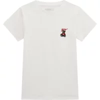 Girls' cotton round neck T-shirt Guess