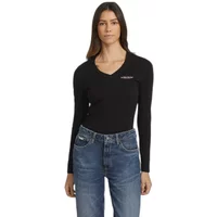 Slim fit long sleeve V-neck mini America women's T-shirt Guess