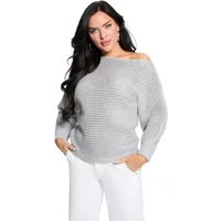 Off-Shoulder Sweatshirt Damen Guess Poa Metallic