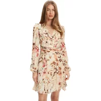 Faltkleid mit langen Ärmeln für Damen Guess Romina