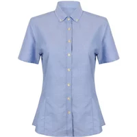 Damen Langarm-Oxfordhemd Henbury Regular Fit