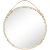 Mirror with round rattan edge House Nordic Malo