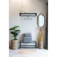 Wäschekorb aus Bambus und Textilien House Nordic Noto Laundry